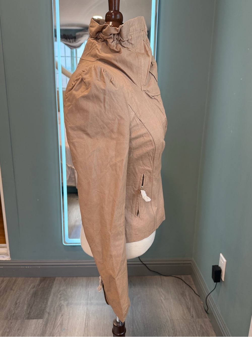 Vintage VERO MODA Genuine Pigskin Leather Jacket XS/S Avant Garde Y2K - Picture 4 of 12